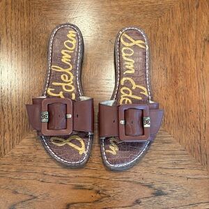 Sam Edelman Chocolate Brown Buckle Sandals